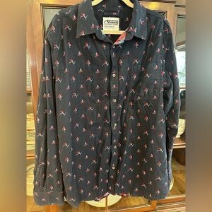 Mountain Khakis Men's Classic Fit Blue Skiers Long Sleeve Button Shirt Size XL